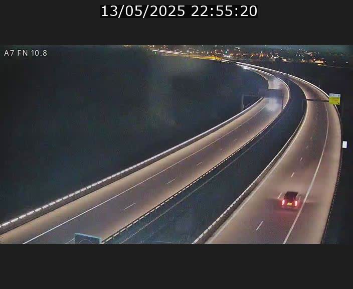 Caméra trafic Luxembourg - A7, Tunnel Gousselerbierg, sortie sud, direction rond-point Lorentzweiler (BK 10.8)
