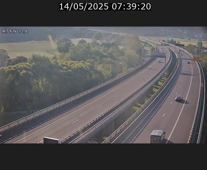 Caméra trafic Luxembourg - A7, Tunnel Gousselerbierg, sortie sud, direction rond-point Lorentzweiler (BK 10.8)