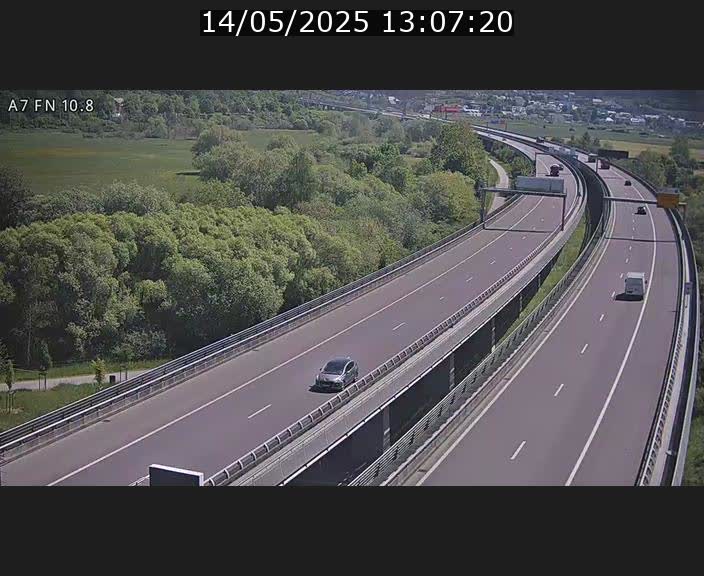Caméra trafic Luxembourg - A7, Tunnel Gousselerbierg, sortie sud, direction rond-point Lorentzweiler (BK 10.8)