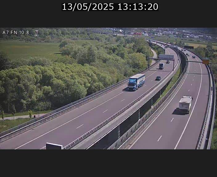 Caméra trafic Luxembourg - A7, Tunnel Gousselerbierg, sortie sud, direction rond-point Lorentzweiler (BK 10.8)