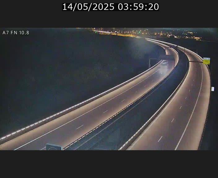 Caméra trafic Luxembourg - A7, Tunnel Gousselerbierg, sortie sud, direction rond-point Lorentzweiler (BK 10.8)