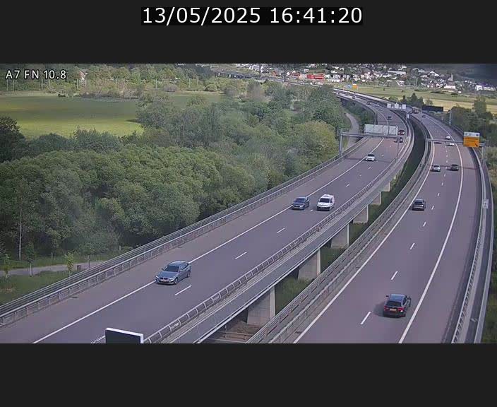 Caméra trafic Luxembourg - A7, Tunnel Gousselerbierg, sortie sud, direction rond-point Lorentzweiler (BK 10.8)