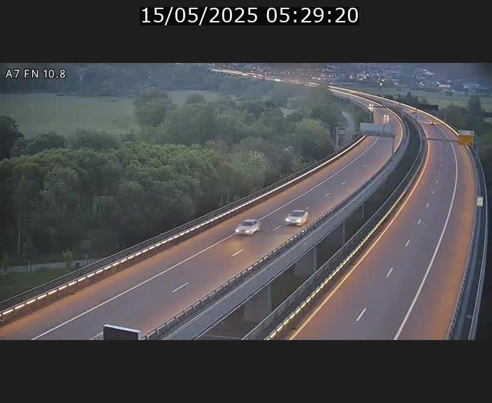 Caméra trafic Luxembourg - A7, Tunnel Gousselerbierg, sortie sud, direction rond-point Lorentzweiler (BK 10.8)