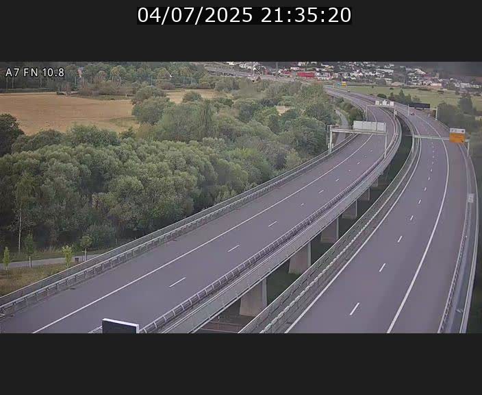 Caméra trafic Luxembourg - A7, Tunnel Gousselerbierg, sortie sud, direction rond-point Lorentzweiler (BK 10.8)