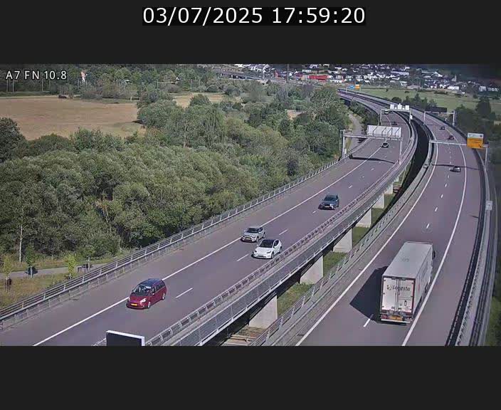 Caméra trafic Luxembourg - A7, Tunnel Gousselerbierg, sortie sud, direction rond-point Lorentzweiler (BK 10.8)