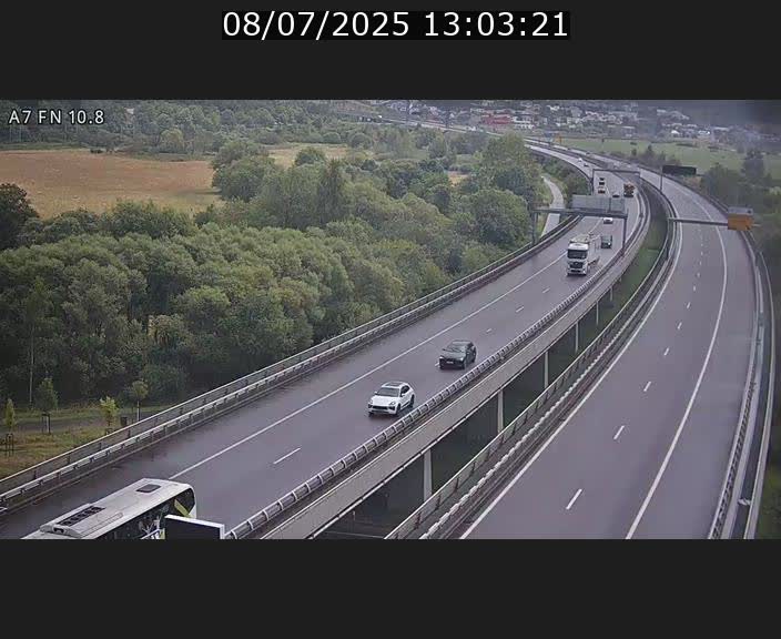 Caméra trafic Luxembourg - A7, Tunnel Gousselerbierg, sortie sud, direction rond-point Lorentzweiler (BK 10.8)