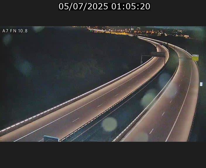 Caméra trafic Luxembourg - A7, Tunnel Gousselerbierg, sortie sud, direction rond-point Lorentzweiler (BK 10.8)