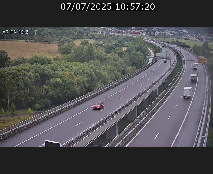 Caméra trafic Luxembourg - A7, Tunnel Gousselerbierg, sortie sud, direction rond-point Lorentzweiler (BK 10.8)