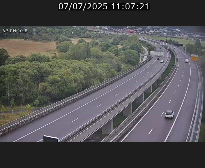 Caméra trafic Luxembourg - A7, Tunnel Gousselerbierg, sortie sud, direction rond-point Lorentzweiler (BK 10.8)
