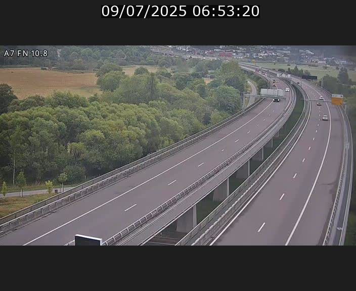 Caméra trafic Luxembourg - A7, Tunnel Gousselerbierg, sortie sud, direction rond-point Lorentzweiler (BK 10.8)