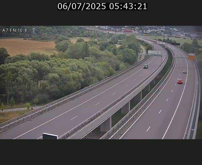 Caméra trafic Luxembourg - A7, Tunnel Gousselerbierg, sortie sud, direction rond-point Lorentzweiler (BK 10.8)