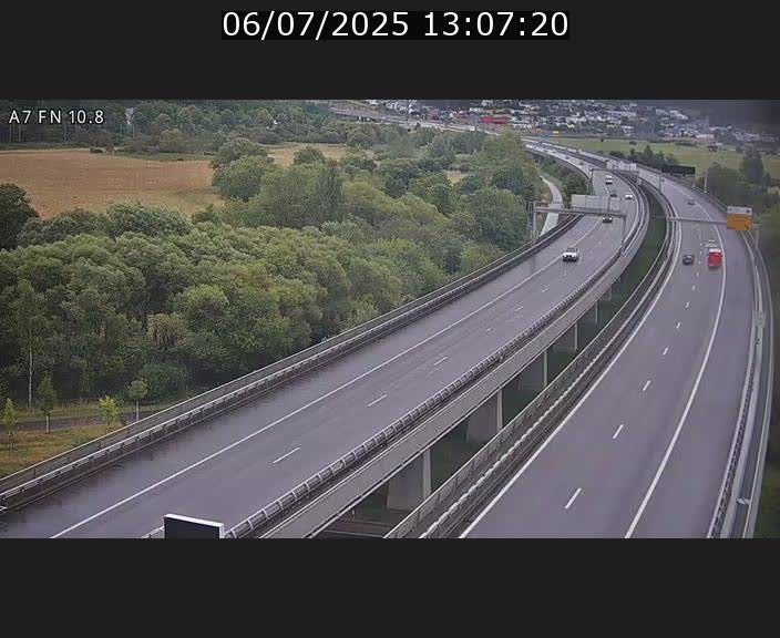 Caméra trafic Luxembourg - A7, Tunnel Gousselerbierg, sortie sud, direction rond-point Lorentzweiler (BK 10.8)