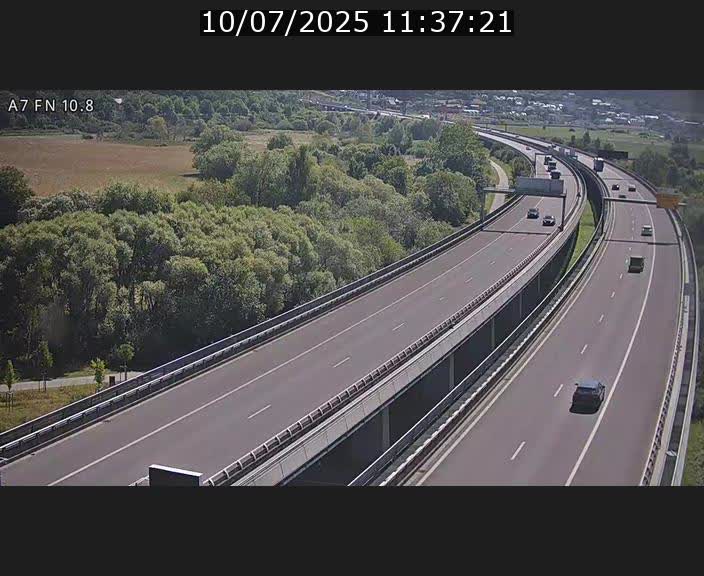 Caméra trafic Luxembourg - A7, Tunnel Gousselerbierg, sortie sud, direction rond-point Lorentzweiler (BK 10.8)