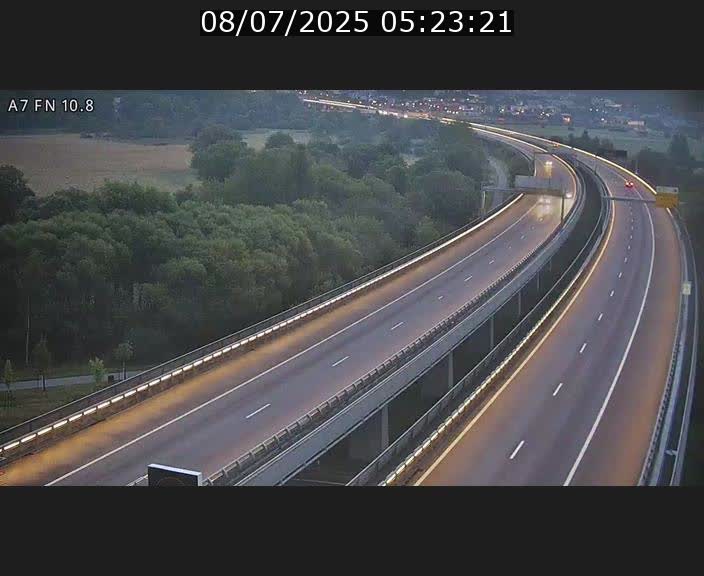 Caméra trafic Luxembourg - A7, Tunnel Gousselerbierg, sortie sud, direction rond-point Lorentzweiler (BK 10.8)