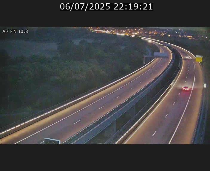 Caméra trafic Luxembourg - A7, Tunnel Gousselerbierg, sortie sud, direction rond-point Lorentzweiler (BK 10.8)