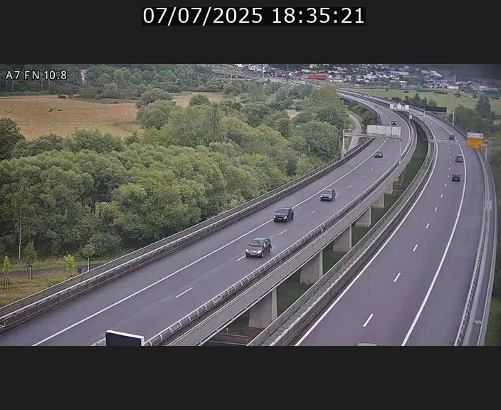 Caméra trafic Luxembourg - A7, Tunnel Gousselerbierg, sortie sud, direction rond-point Lorentzweiler (BK 10.8)
