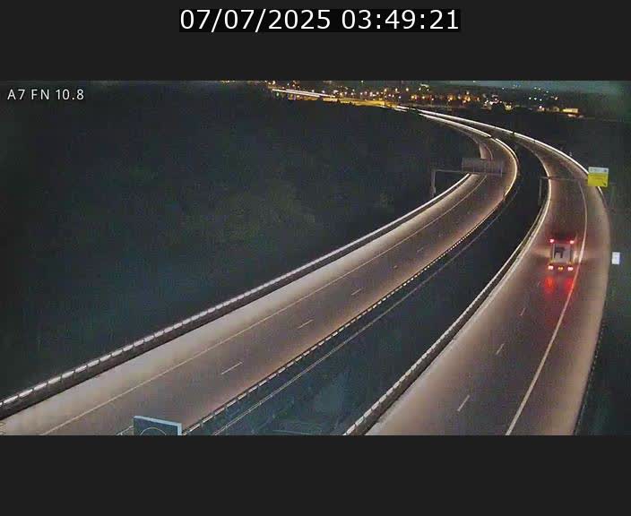 Caméra trafic Luxembourg - A7, Tunnel Gousselerbierg, sortie sud, direction rond-point Lorentzweiler (BK 10.8)