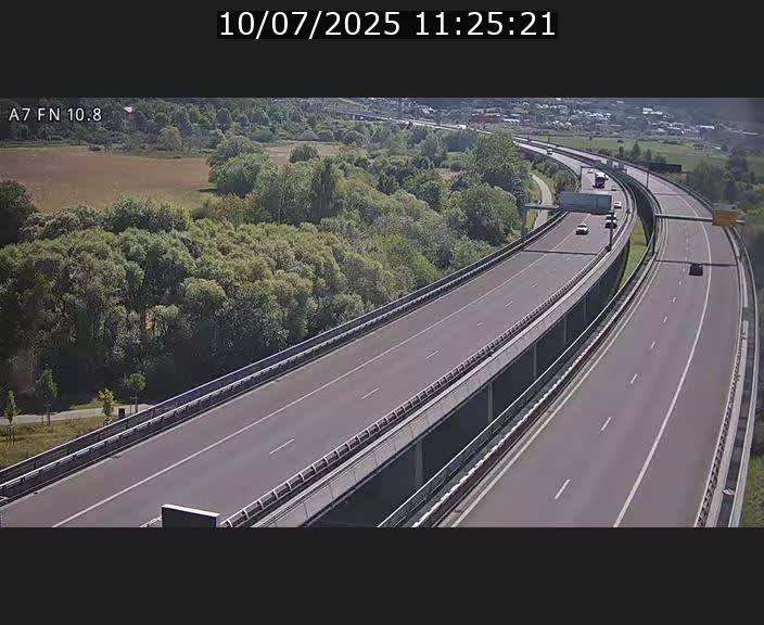 Caméra trafic Luxembourg - A7, Tunnel Gousselerbierg, sortie sud, direction rond-point Lorentzweiler (BK 10.8)