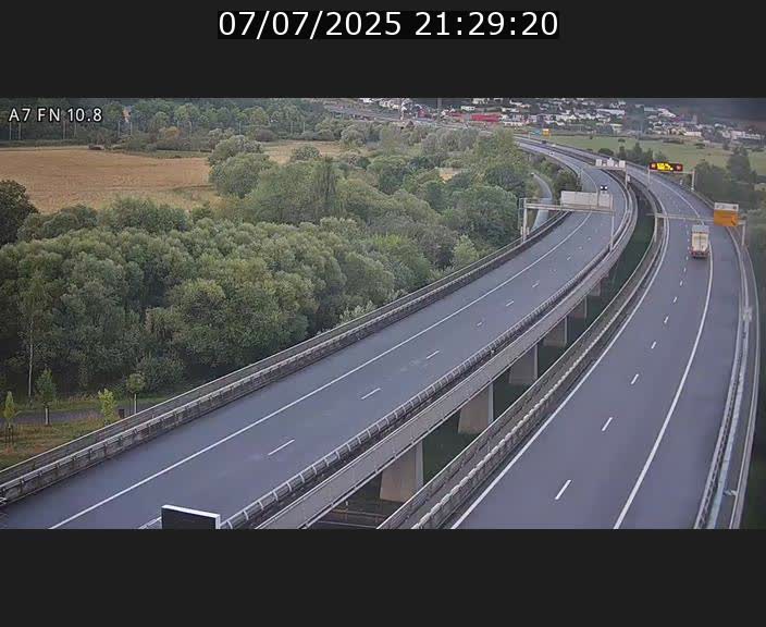 Caméra trafic Luxembourg - A7, Tunnel Gousselerbierg, sortie sud, direction rond-point Lorentzweiler (BK 10.8)