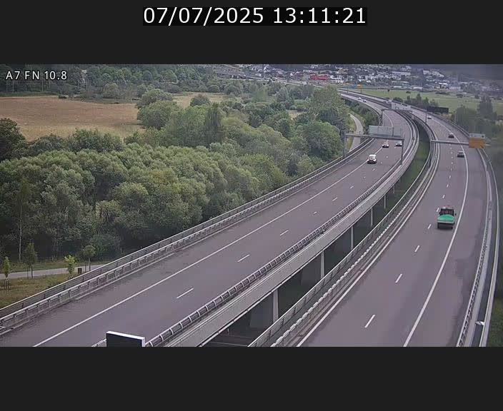 Caméra trafic Luxembourg - A7, Tunnel Gousselerbierg, sortie sud, direction rond-point Lorentzweiler (BK 10.8)