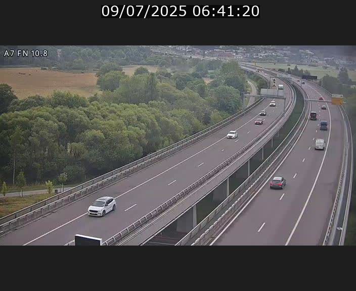 Caméra trafic Luxembourg - A7, Tunnel Gousselerbierg, sortie sud, direction rond-point Lorentzweiler (BK 10.8)