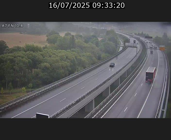 Caméra trafic Luxembourg - A7, Tunnel Gousselerbierg, sortie sud, direction rond-point Lorentzweiler (BK 10.8)