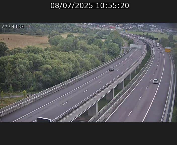 Caméra trafic Luxembourg - A7, Tunnel Gousselerbierg, sortie sud, direction rond-point Lorentzweiler (BK 10.8)