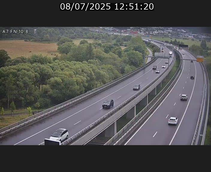 Caméra trafic Luxembourg - A7, Tunnel Gousselerbierg, sortie sud, direction rond-point Lorentzweiler (BK 10.8)