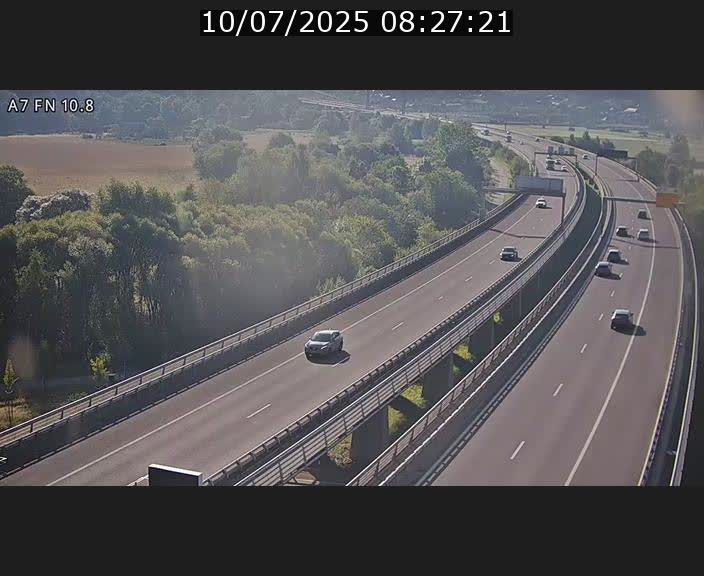 Caméra trafic Luxembourg - A7, Tunnel Gousselerbierg, sortie sud, direction rond-point Lorentzweiler (BK 10.8)