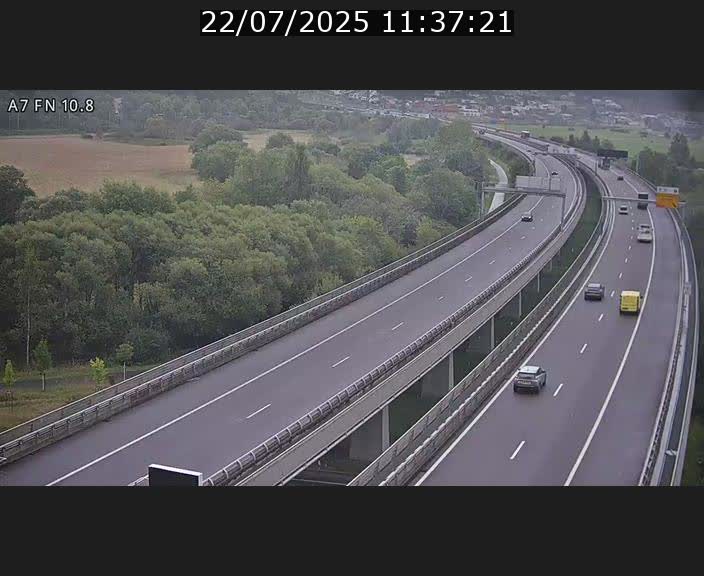 Caméra trafic Luxembourg - A7, Tunnel Gousselerbierg, sortie sud, direction rond-point Lorentzweiler (BK 10.8)