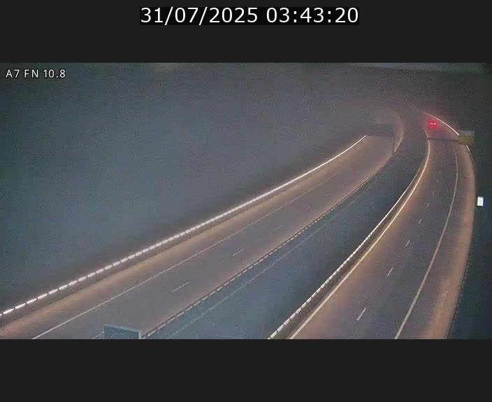 Caméra trafic Luxembourg - A7, Tunnel Gousselerbierg, sortie sud, direction rond-point Lorentzweiler (BK 10.8)
