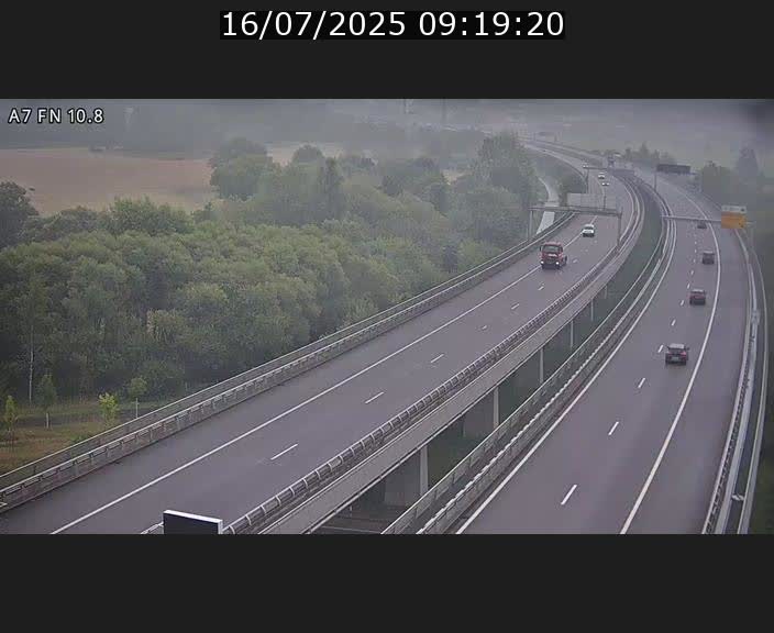 Caméra trafic Luxembourg - A7, Tunnel Gousselerbierg, sortie sud, direction rond-point Lorentzweiler (BK 10.8)
