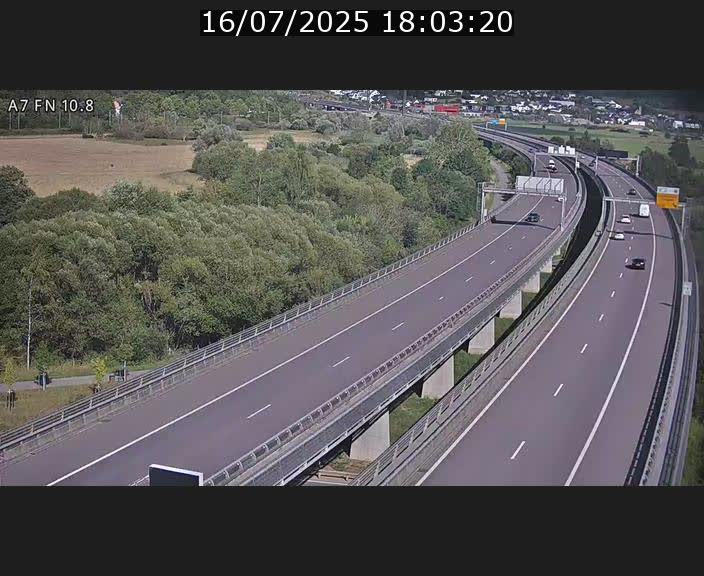 Caméra trafic Luxembourg - A7, Tunnel Gousselerbierg, sortie sud, direction rond-point Lorentzweiler (BK 10.8)