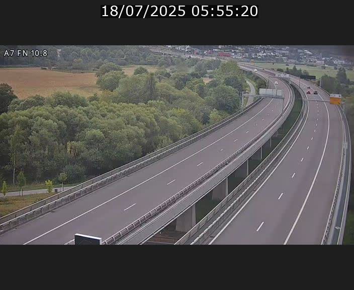 Caméra trafic Luxembourg - A7, Tunnel Gousselerbierg, sortie sud, direction rond-point Lorentzweiler (BK 10.8)