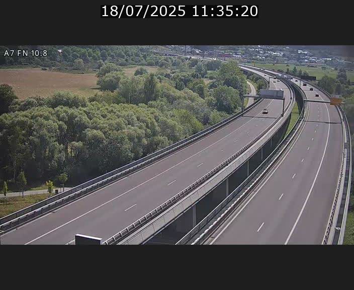 Caméra trafic Luxembourg - A7, Tunnel Gousselerbierg, sortie sud, direction rond-point Lorentzweiler (BK 10.8)
