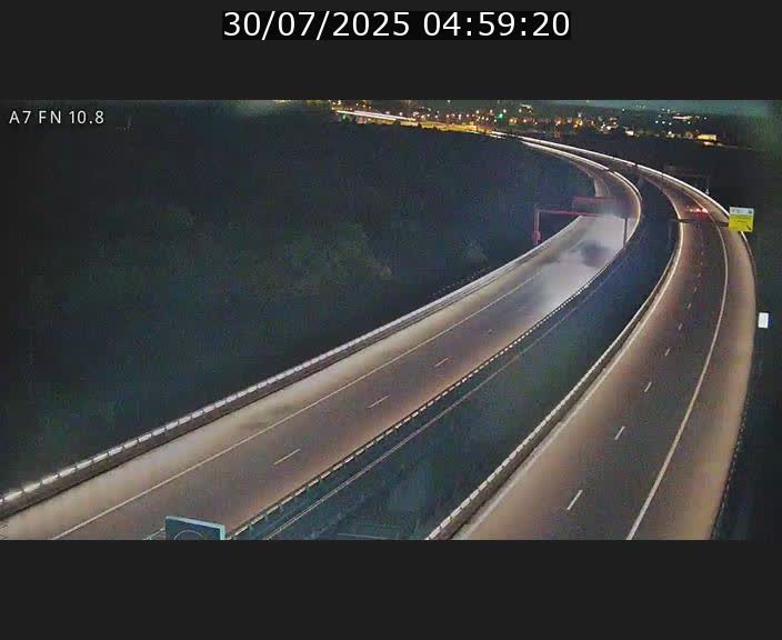 Caméra trafic Luxembourg - A7, Tunnel Gousselerbierg, sortie sud, direction rond-point Lorentzweiler (BK 10.8)