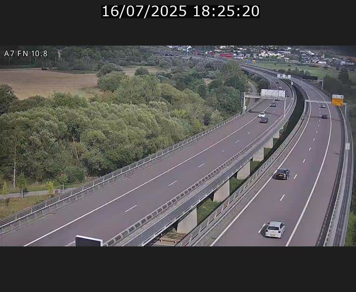 Caméra trafic Luxembourg - A7, Tunnel Gousselerbierg, sortie sud, direction rond-point Lorentzweiler (BK 10.8)