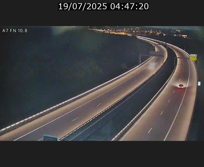 Caméra trafic Luxembourg - A7, Tunnel Gousselerbierg, sortie sud, direction rond-point Lorentzweiler (BK 10.8)