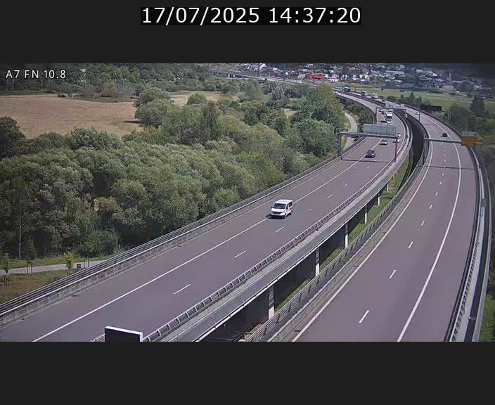 Caméra trafic Luxembourg - A7, Tunnel Gousselerbierg, sortie sud, direction rond-point Lorentzweiler (BK 10.8)