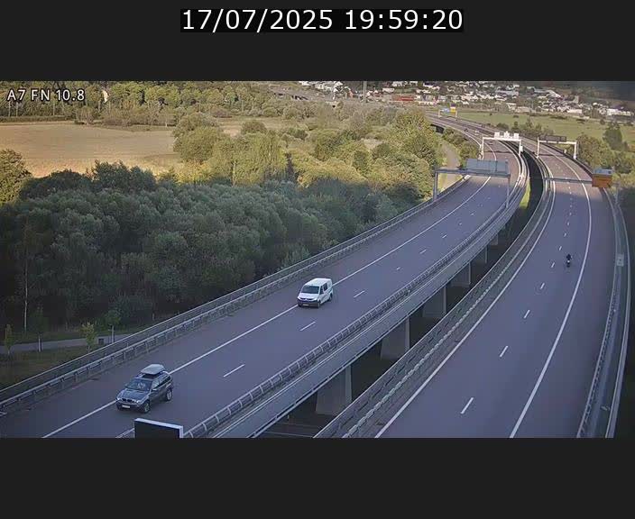 Caméra trafic Luxembourg - A7, Tunnel Gousselerbierg, sortie sud, direction rond-point Lorentzweiler (BK 10.8)