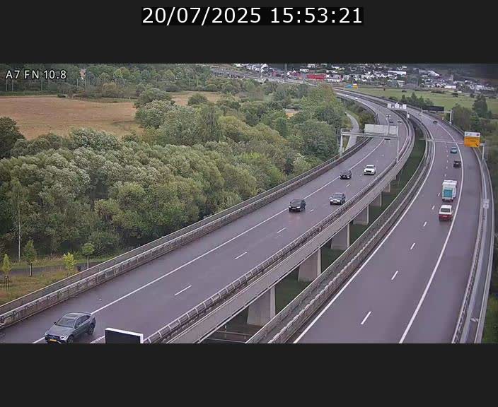 Caméra trafic Luxembourg - A7, Tunnel Gousselerbierg, sortie sud, direction rond-point Lorentzweiler (BK 10.8)