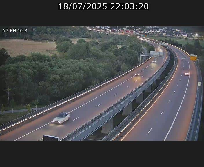 Caméra trafic Luxembourg - A7, Tunnel Gousselerbierg, sortie sud, direction rond-point Lorentzweiler (BK 10.8)