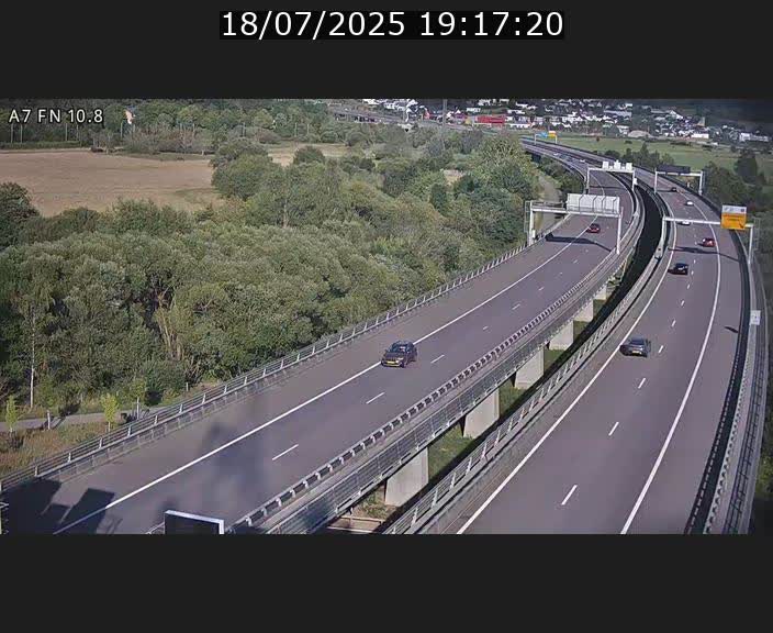 Caméra trafic Luxembourg - A7, Tunnel Gousselerbierg, sortie sud, direction rond-point Lorentzweiler (BK 10.8)