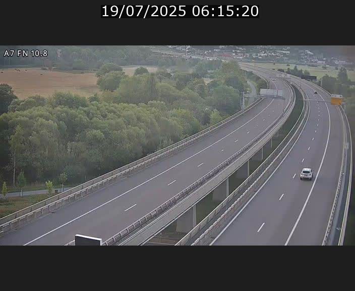 Caméra trafic Luxembourg - A7, Tunnel Gousselerbierg, sortie sud, direction rond-point Lorentzweiler (BK 10.8)