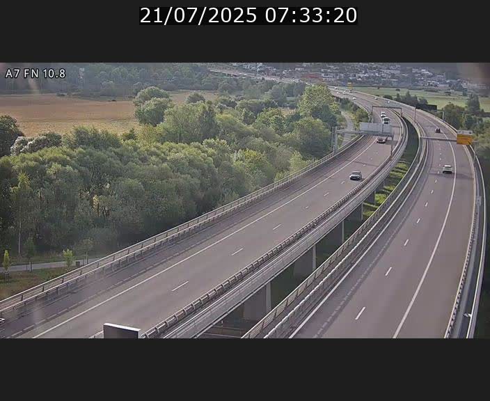 Caméra trafic Luxembourg - A7, Tunnel Gousselerbierg, sortie sud, direction rond-point Lorentzweiler (BK 10.8)