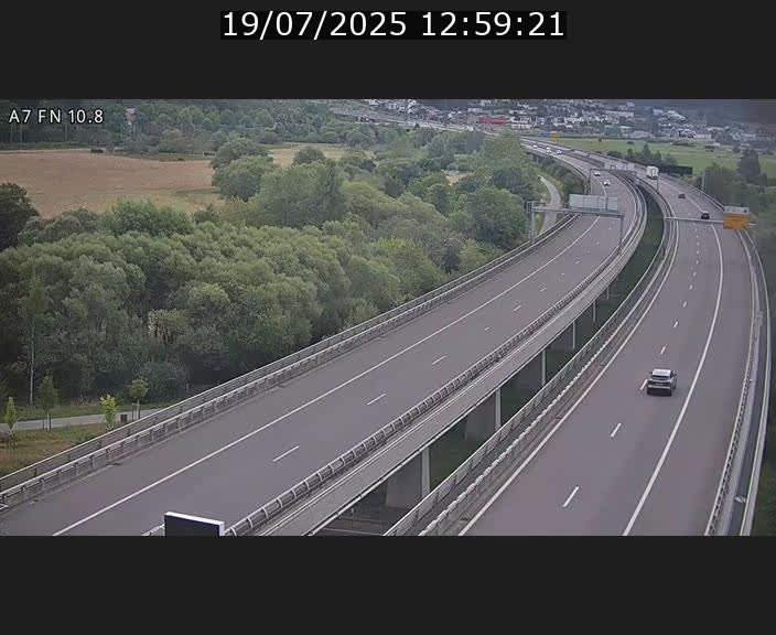 Caméra trafic Luxembourg - A7, Tunnel Gousselerbierg, sortie sud, direction rond-point Lorentzweiler (BK 10.8)