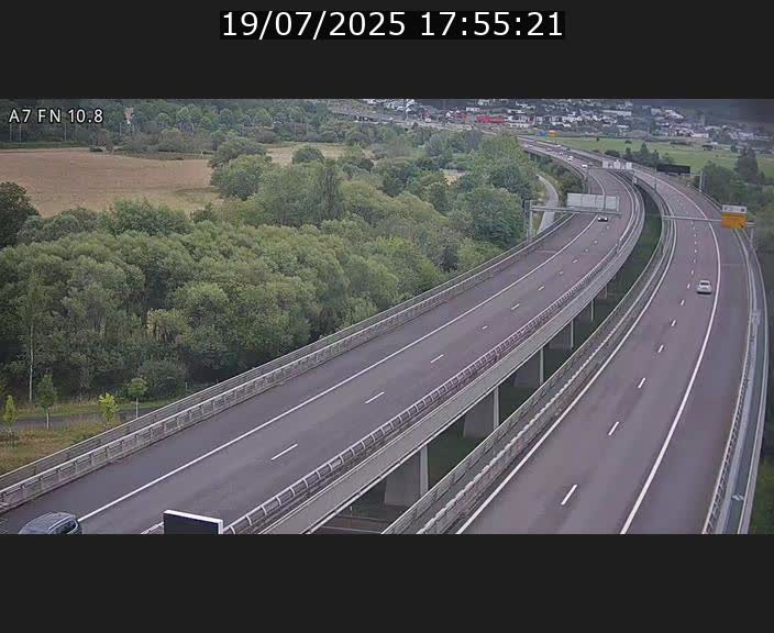 Caméra trafic Luxembourg - A7, Tunnel Gousselerbierg, sortie sud, direction rond-point Lorentzweiler (BK 10.8)