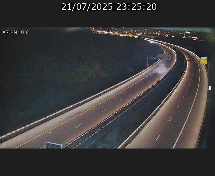 Caméra trafic Luxembourg - A7, Tunnel Gousselerbierg, sortie sud, direction rond-point Lorentzweiler (BK 10.8)