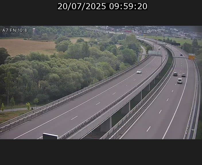 Caméra trafic Luxembourg - A7, Tunnel Gousselerbierg, sortie sud, direction rond-point Lorentzweiler (BK 10.8)