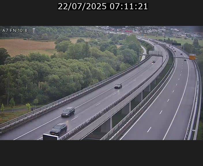 Caméra trafic Luxembourg - A7, Tunnel Gousselerbierg, sortie sud, direction rond-point Lorentzweiler (BK 10.8)